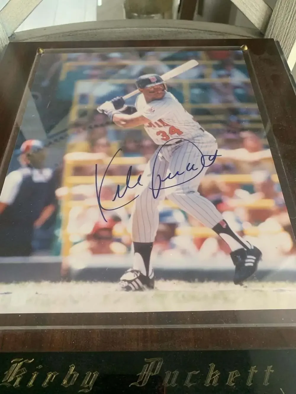 Kirby Puckett Autographed Minnesota Twins All Star Outfielder Plaque with COA